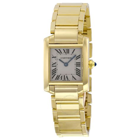 cartier tank yellow gold women's watch|cartier gold tank watch price.